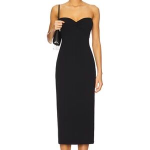 L*SPACE Lisette Black Strapless Dress Size Small